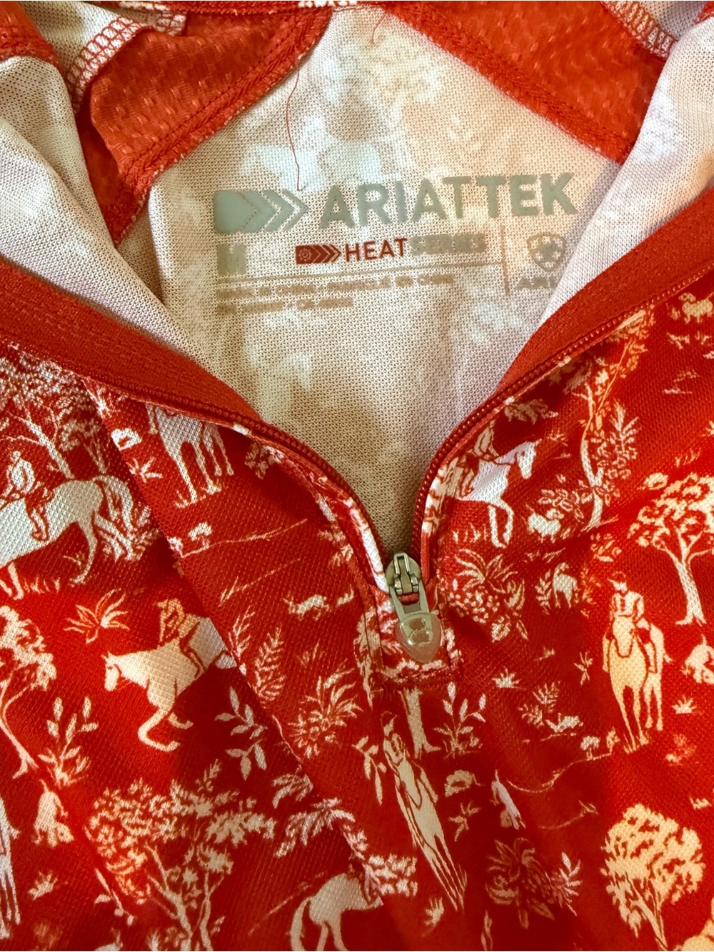 Ariat Tek Equestrian Print Toile Quarter Zip Medium - Picture 4 of 4